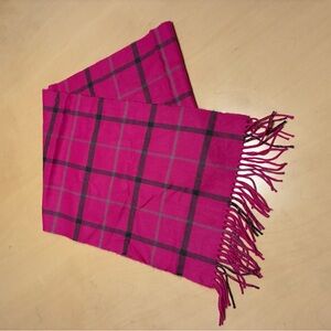 Scottish Cashmere Pink Plaid Women's Scarf